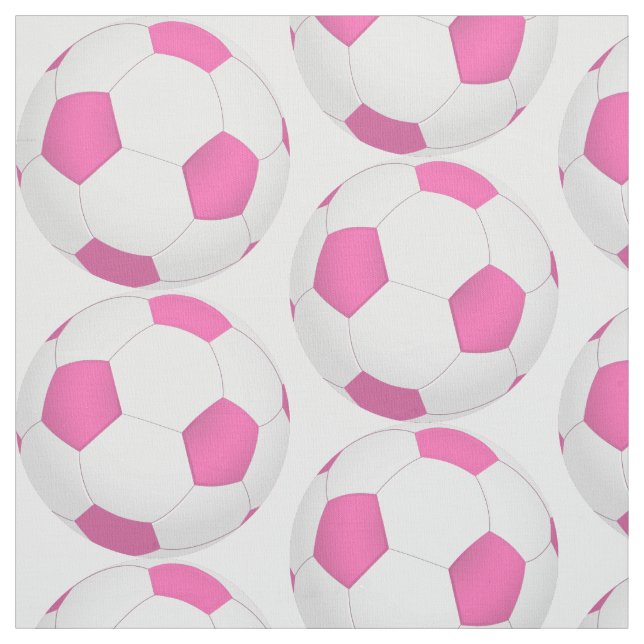 Pink-weiße Fußball-Muster Stoff (Muster)