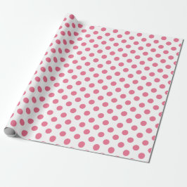 Pink-weiße Polka-Punkte Geschenkpapier