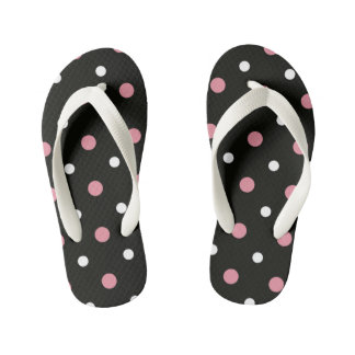 Pink-weiße Polka-Punkte Kinderbadesandalen