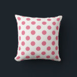 Pink-weiße Polka-Punkte Kissen<br><div class="desc">Pink-weiße Polka-Punkte</div>