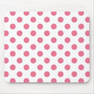 Pink-weiße Polka-Punkte Mousepad