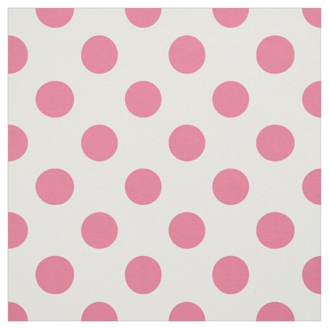 Pink-weiße Polka-Punkte Stoff (Muster)