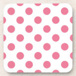 Pink-weiße Polka-Punkte Untersetzer<br><div class="desc">Pink-weiße Polka-Punkte</div>