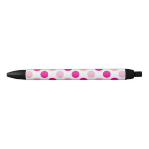 Pink-weiße Polka-Punktmuster Kugelschreiber