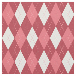 Pink-weiße Raute Stoff