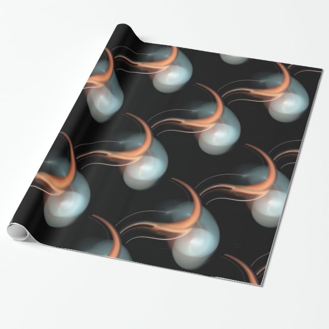 PINK WEIßER ALIEN-PERLEN GESCHENKPAPIER (Ungerollt)