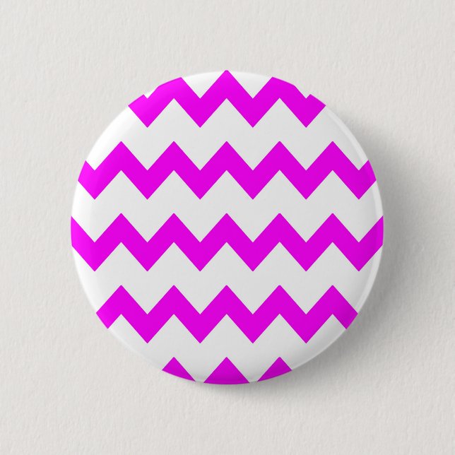 Pink-weißer Sparren-Knopf Button (Vorderseite)
