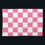 Pink-weißes Muster eines karierten Karos Geschirrtuch<br><div class="desc">Muster für rosa und weiße Karo Gestaltete geometrische Quadrate</div>