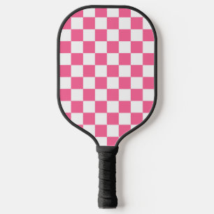 Pink-weißes Muster eines karierten Karos Pickleball Schläger