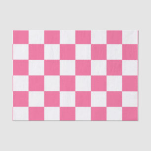Pink-weißes Muster eines karierten Karos Seidenpapier