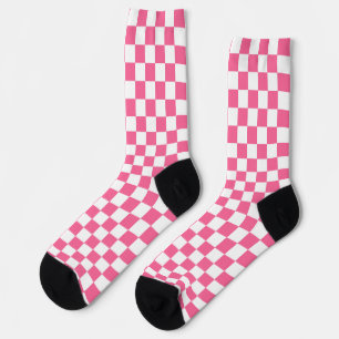 Pink-weißes Muster eines karierten Karos Socken