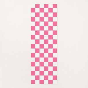 Pink-weißes Muster eines karierten Karos Yogamatte