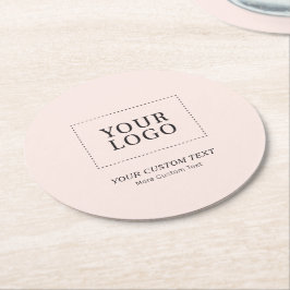 Pink | Werbeaktion für einfache kundenspezifische Runder Pappuntersetzer