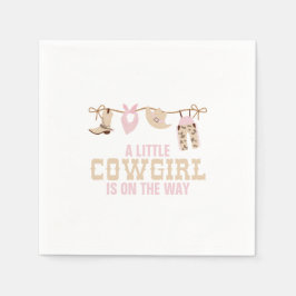 Pink Western Cowgirl Babydusche Serviette