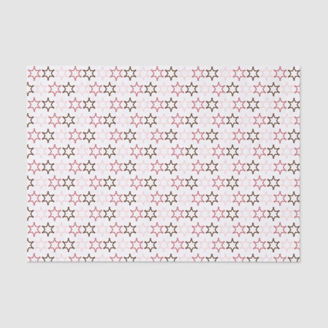 Pink Western Sheriff Star Tissue Paper Seidenpapier (Vorderseite)
