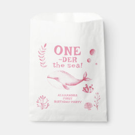 Pink Whale Oneder The Sea 1st Birthday  Geschenktütchen