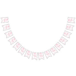 Pink Whale Oneder The Sea 1st Birthday  Wimpelkette