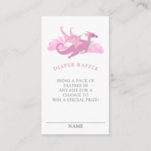 Pink Whimsical Dragon Babydusche Windelwanne Winde
