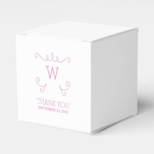 Pink Whimsical Geblüht Monogram Fevor Box Geschenkschachtel