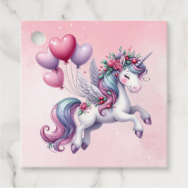 Pink whimsisical fliegend unicorn geschenkanhänger