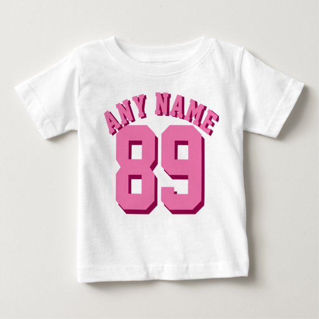Pink & White Baby | Sports Jersey Baby T-shirt (Vorderseite)