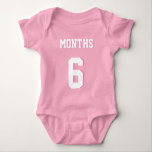 Pink & White Baby | Sports Jersey Design Strampler<br><div class="desc">Pink & White Baby | Sports Jersey Design ・ Baby Football Bodysuit</div>