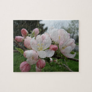 Pink White Blume Jigsaw Puzzle