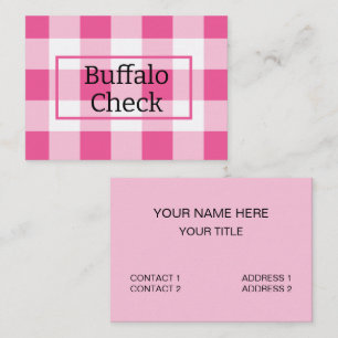 Pink White Buffalo Karo Visitenkarte