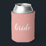 Pink White Calligraphy Junggeselinnen-Abschied Bri Dosenkühler<br><div class="desc">Gutes Geschenk für Ihren Junggeselinnen-Abschied</div>