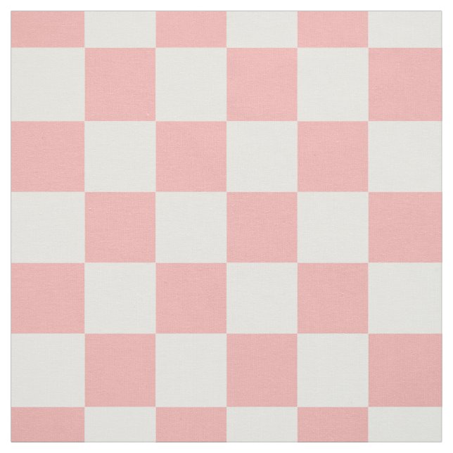 Pink White Checked Gingham Pattern Stoff (Muster)