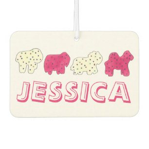 Pink White Circus Zoo Tierkekse Cracker Autolufterfrischer