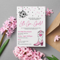 Pink White Cowgirl Disco Bacheloretto