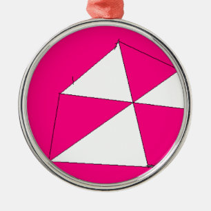 Pink White Digital Painting, Kinderkunst Ornament Aus Metall