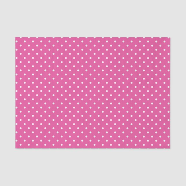 PINK & WHITE EASTER POLKA DOTS SEIDENPAPIER (Vorderseite)