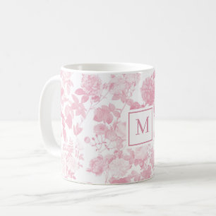 Pink White Floral Rose Chinoiserie Baby Girl Kaffeetasse