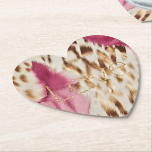 Pink White Gold Südwest Cowgirl Glitzer Liebe Untersetzer