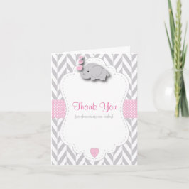 Pink, White Gray Elephant 🐘 Baby Dusche Danke