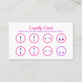 Pink White Jewelry Neon Stilvolle Body Piercing Treuekarte