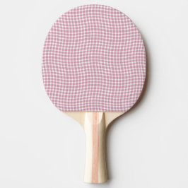 Pink White Plaid Checker Seamless Pattern Tischtennis Schläger