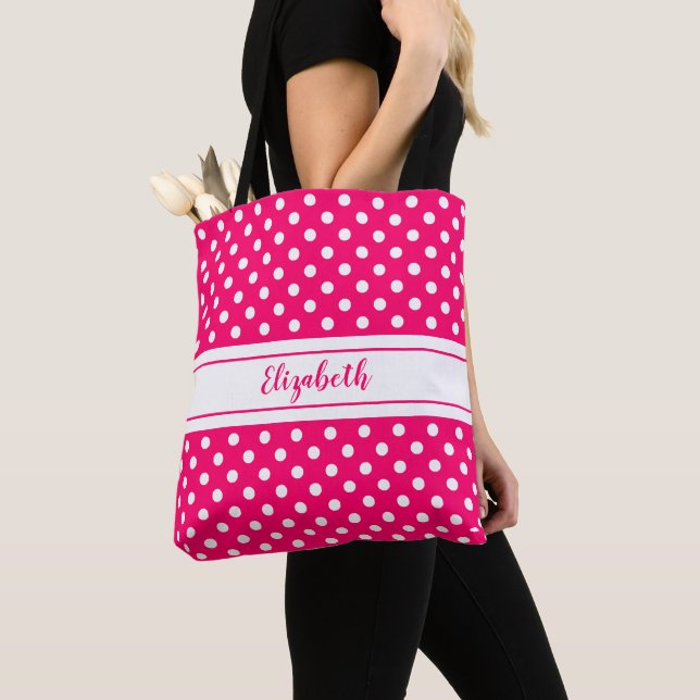Pink White Polka Dot Muster Name (Von Nahem)