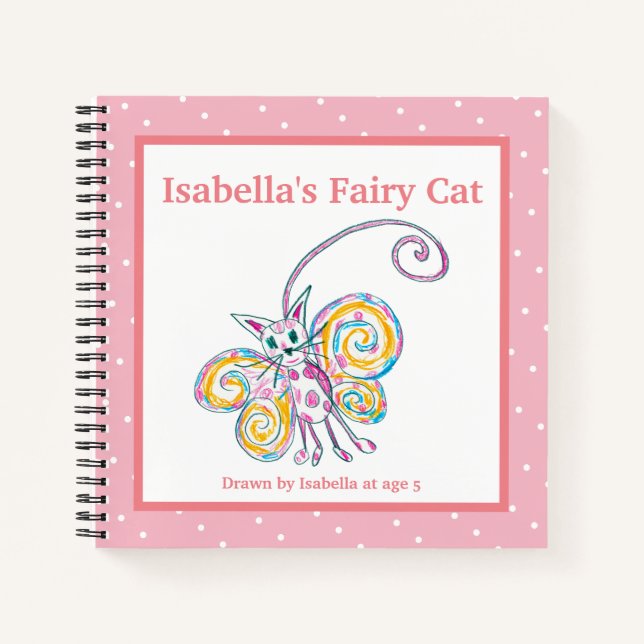 Pink & White Polka Dots Notizbuch (Vorderseite)