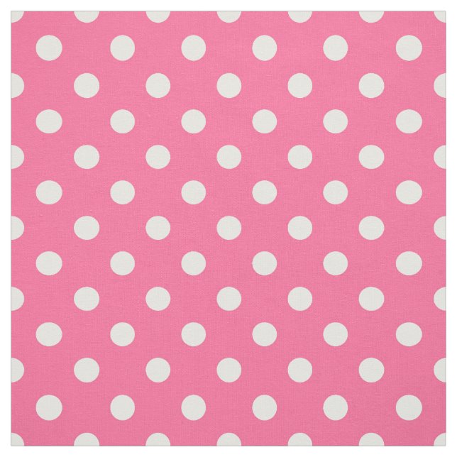 Pink White Polka Dots Textil Stoff (Muster)