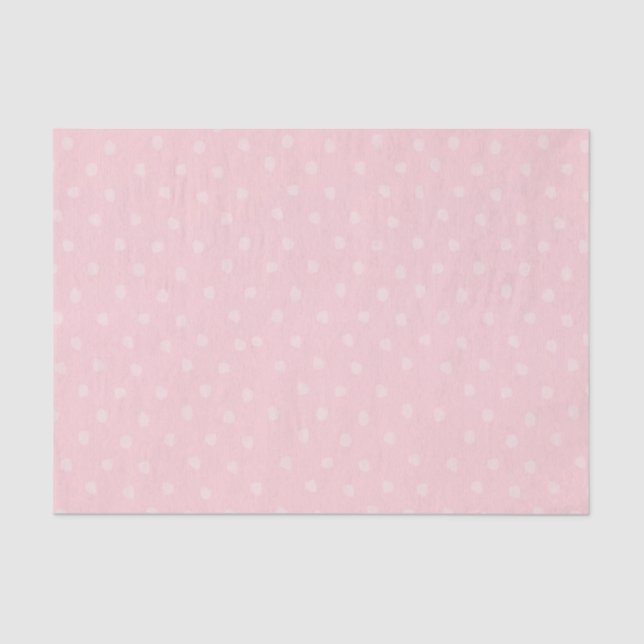 Pink & White polka Dotttpapier-Packpapier Seidenpapier (Vorderseite)