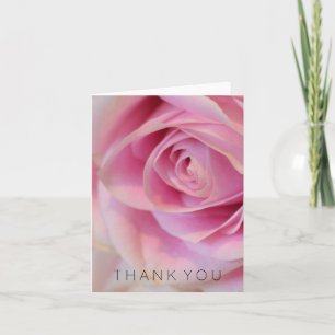 Pink White Rose Vielen Dank Dankeskarte