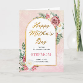 Pink White Roses Orchid Happy Mother Day Stepama Karte