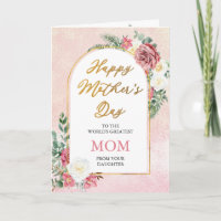 Pink | White Roses Orchids Frohe Mutter Tag Mama
