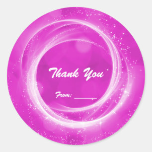 Pink & White Sparkle Aschenputtel Jedes Event Part Runder Aufkleber