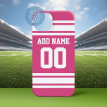 Pink White Sports Jersey mit Name und Nummer Case-Mate Samsung Galaxy S8 Hülle<br><div class="desc">Dieses sportliche Design ist perfekt für jede weibliche Sportlerin,  die Lacrosse,  Fußball oder Softball spielt. Sie ändern die Zahlen in Ihre Glückszahl oder sogar ein spezielles Alter für eine Geburtstagsfeier.</div>