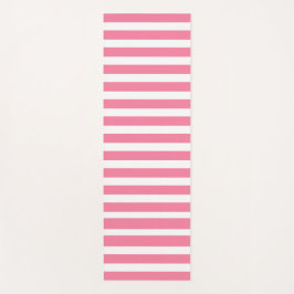 Pink & white striped yoga mat yogamatte