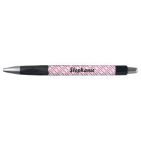 Pink White Stripes Art Individuelle Name Niedliche